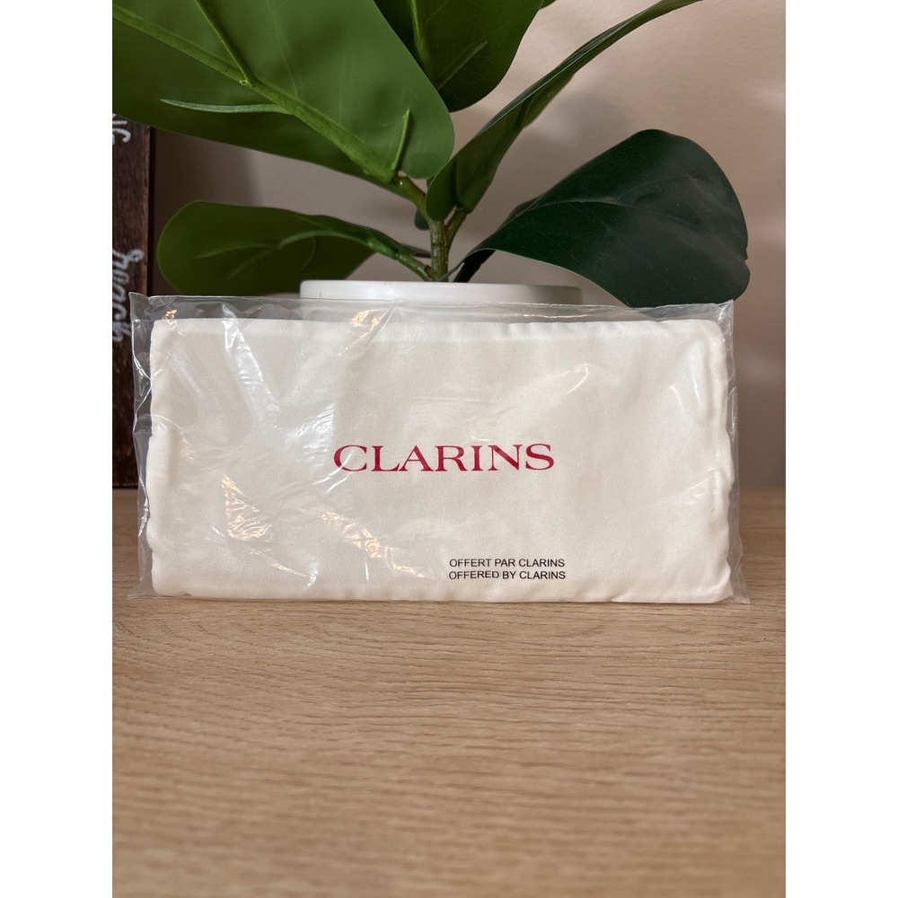 Clarins Spa Eye Cushion Reusable Hot Cold Therapy Eye Mask White NEW